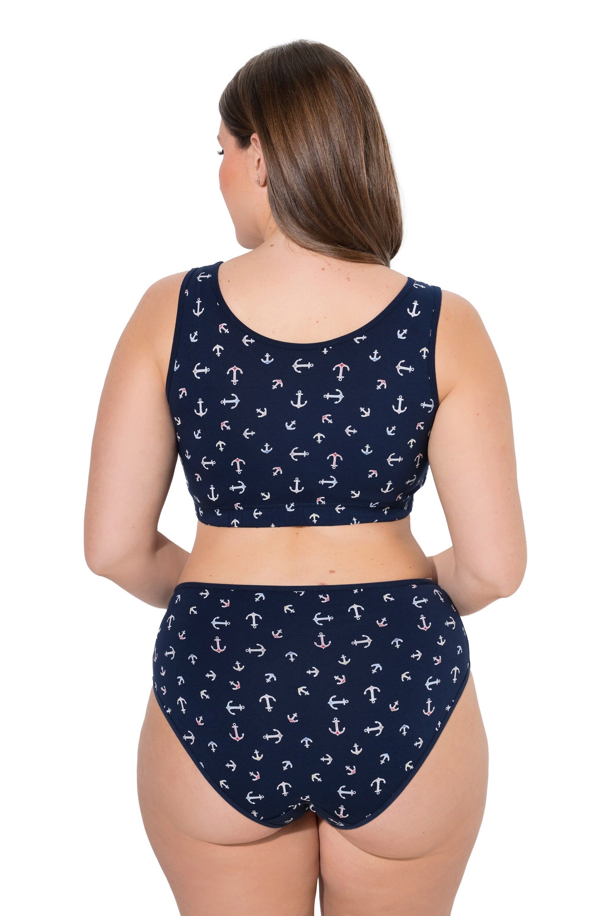 Ulla Popken Bustier Bustiers 2er-Pack Ankermuster Rundhals