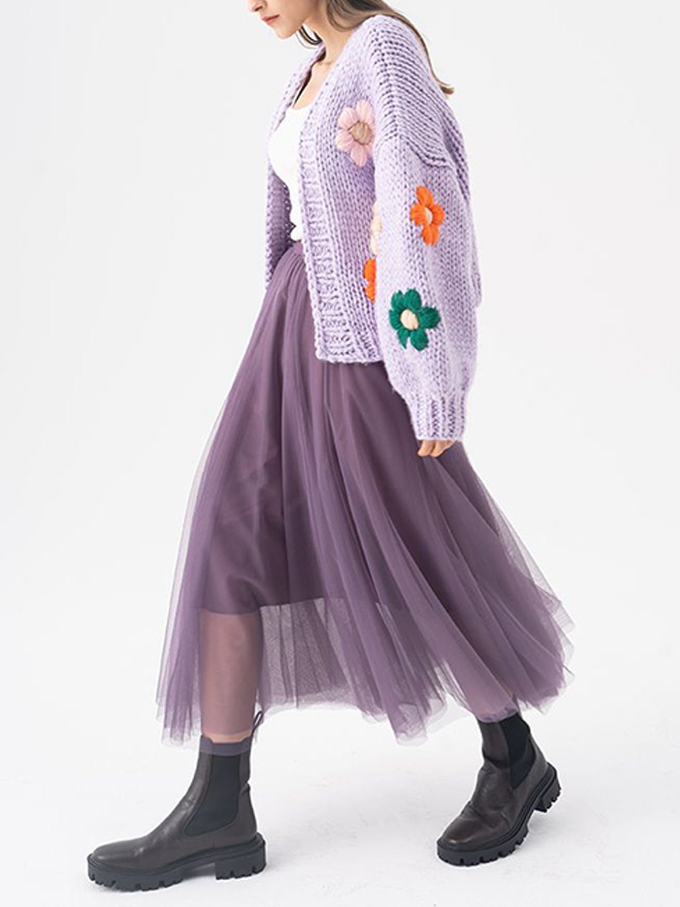 DEBAIJIA Meshrock Meshrock Damen Maxirock Sommer Elegant Lange Röcke Kleid Hohe Taille