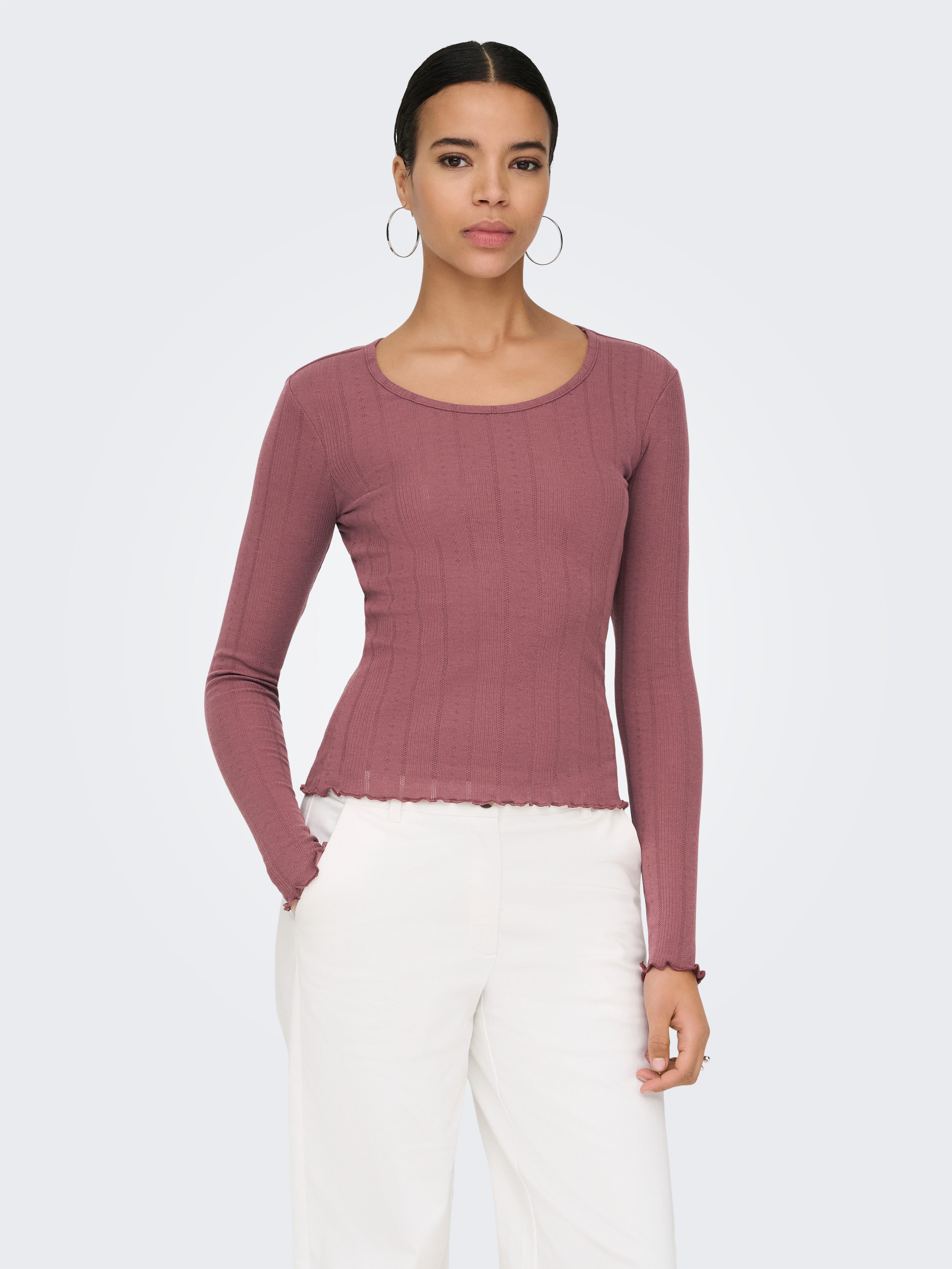 ONLY Langarmshirt ONLTENNA O-NECK L/S TOP JRS NOOS günstig online kaufen