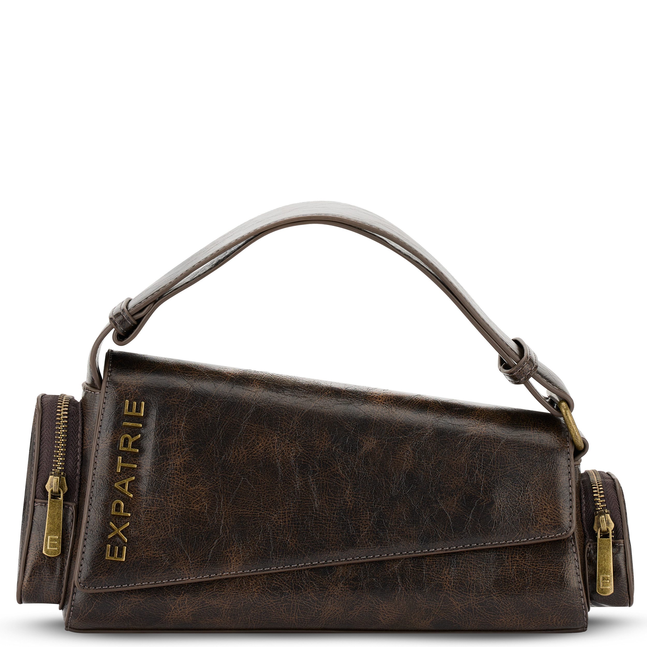 Expatrié Schultertasche Grace Schultertasche für Damen Retro (1-tlg), Vintage Handtasche im asymmetrischen Design, wasserabweisend