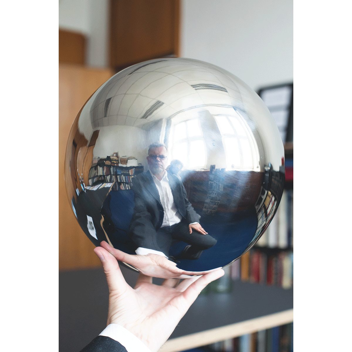 esschert design Dekoobjekt Esschert Design Gazing Globe, groß, silberfarben