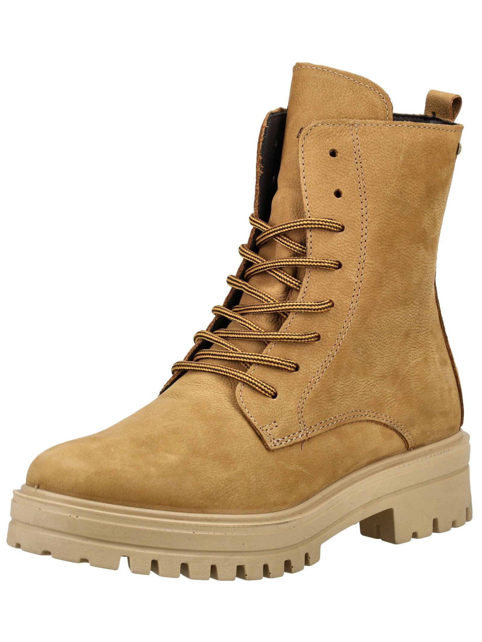 Stiefelette Nubukleder . Schnürstiefelette