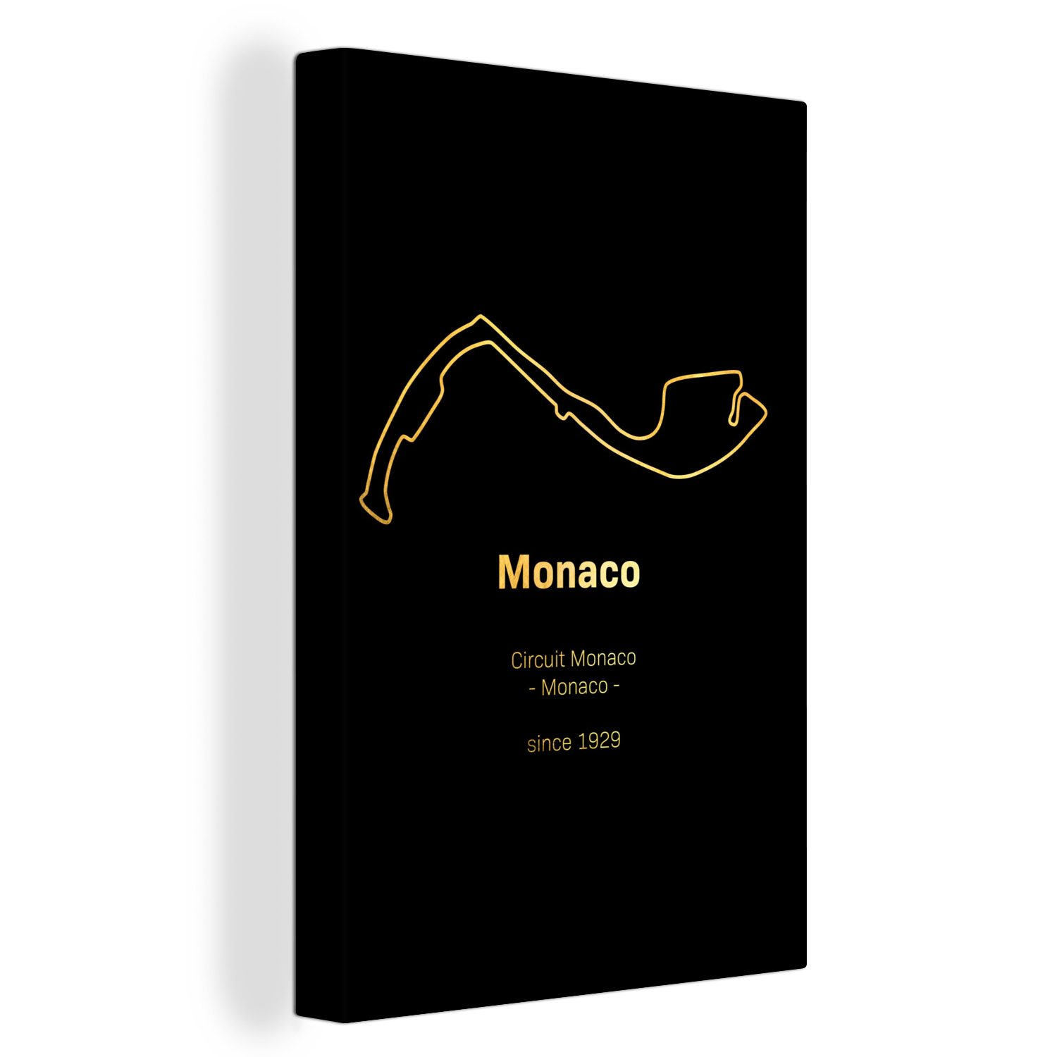 OneMillionCanvasses® Leinwandbild Formel 1 - Monaco - Rennstrecke, (1 St), Leinwandbild fertig bespannt inkl. Zackenaufhänger, Gemälde, 20x30 cm