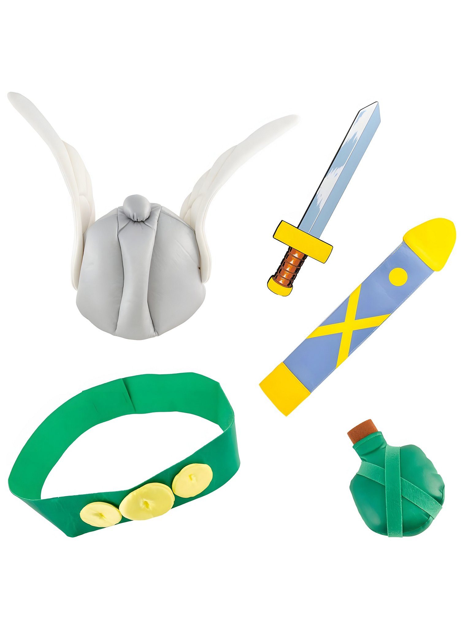 CHAKS Kostüm Asterix Zubehör-Set für Kinder, Kultiges Ausrüstungs-Set für kleine gallische Helden