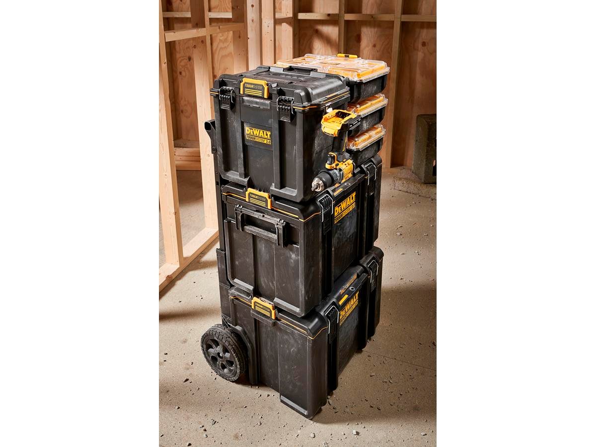 DeWalt Werkzeugbox kompakt ToughSystem 2.0, IP65, Halbformat, Max. 35 Kg