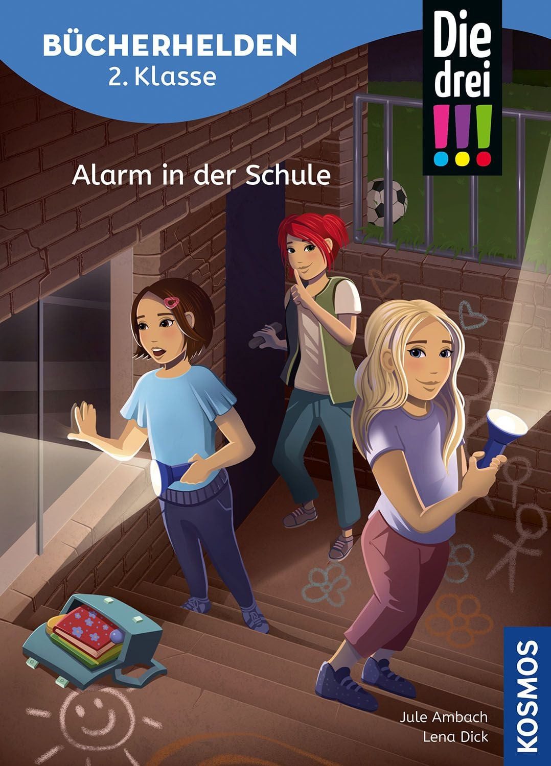 Die drei !!!, Bücherhelden 2. Klasse, Alarm in der Schule / Jule Ambach, Gut lesen können - Spannende Detektivgeschichten mit Kim, Franzi und Marie - Kinderbuch für Erstleser ab 7 Jahren