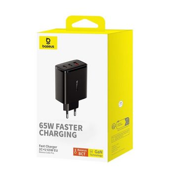 Baseus Cube Pro 65W GaN-Ladegerät 2x USB-C USB-A USB-Ladegerät