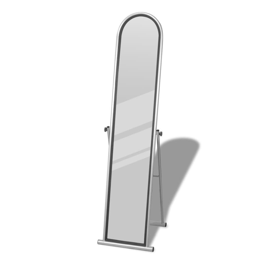 furnicato Wandspiegel Standspiegel Ankleidespiegel Ganzkörperspiegel grau | Wandspiegel