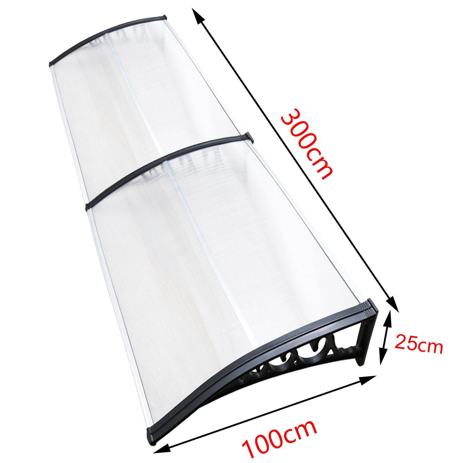 Clanmacy Vordach Vordach Haustürvordach Überdachung Transparent (für Haustü günstig online kaufen