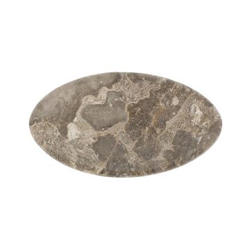 wohnfreuden Seifenschale Marmor Schale oval grau, Breite: 17 cm, 54499