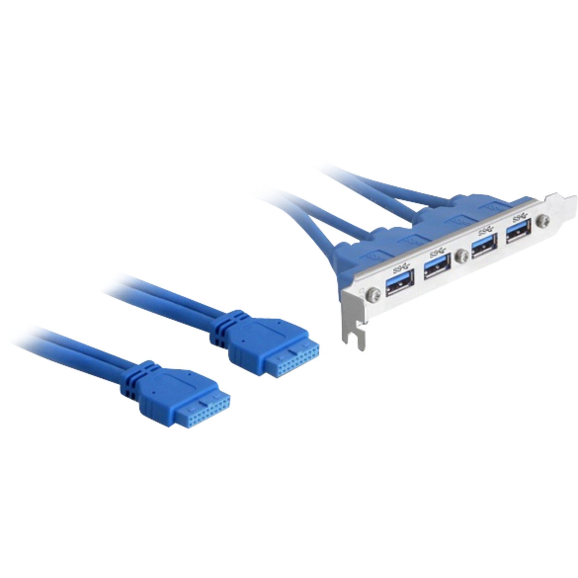 Delock PC-Gehäuse Slotblech USB3.0 Pin Header 19Pin