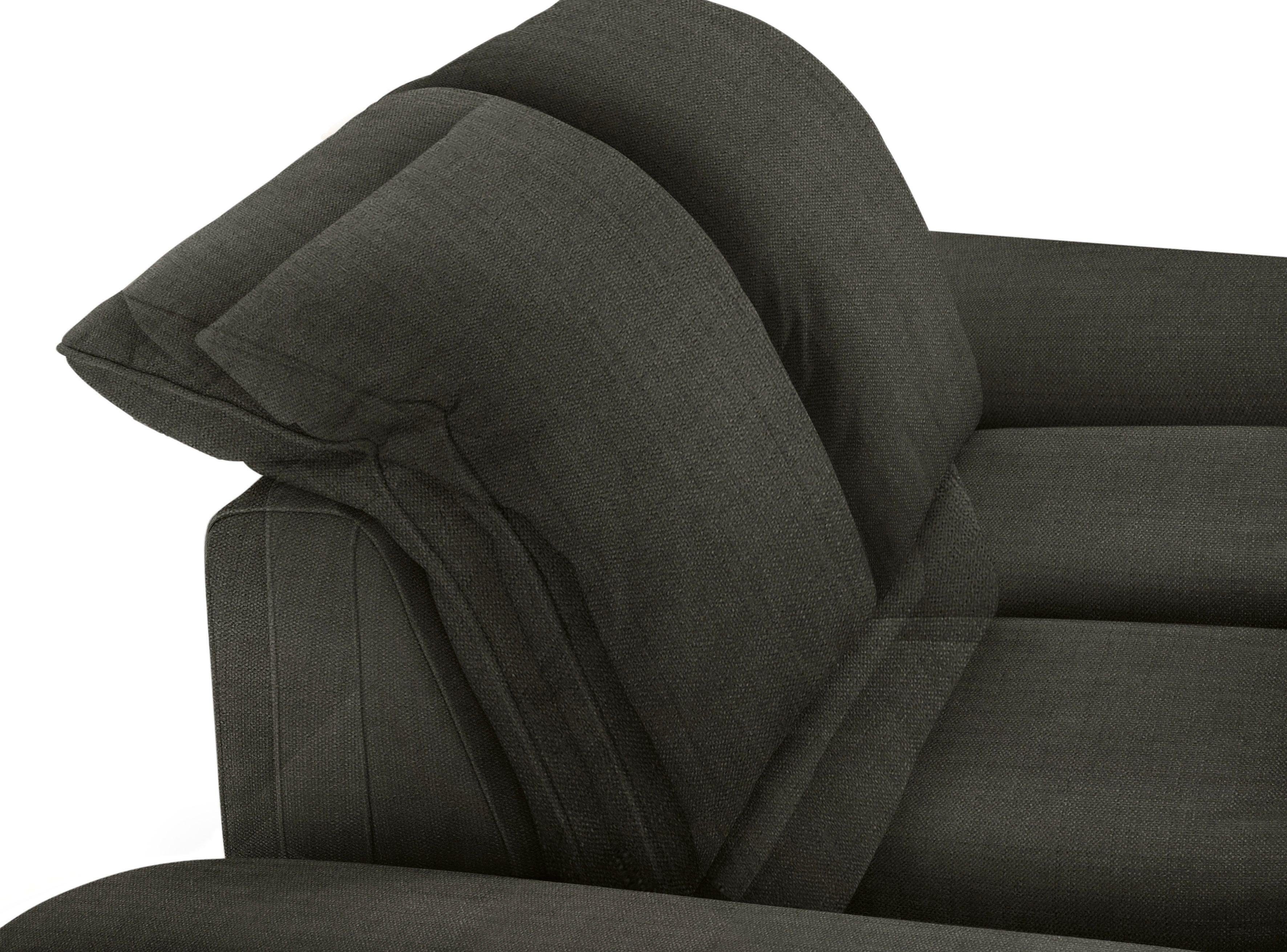 W.SCHILLIG 2-Sitzer enjoy&MORE, mit Sitztiefenverstellung, 202 silber Breite cm matt, Füße