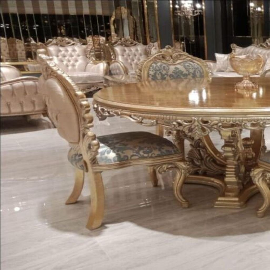 JVmoebel Esszimmerstuhl Luxus Esszimmerstuhl aus Holz mit Stoffbezug im modernen Stil (1 St), Made in Europa