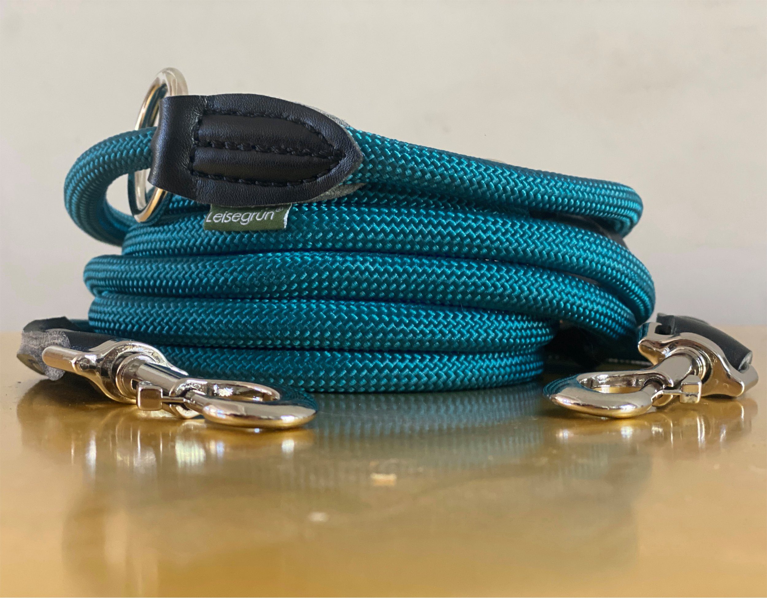 Leisegrün Hundeleine für große Hunde, 3m, 3-fach verstellbar, Nylon, Doppelleine für 2 Hunde, Führleine, Freihandleine, Trainingsleine – Bild 2 von 5