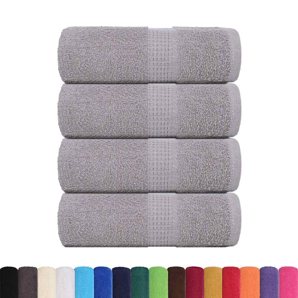 vidaXL Handtuch Seiftücher 4 Stk. Grau günstig online kaufen