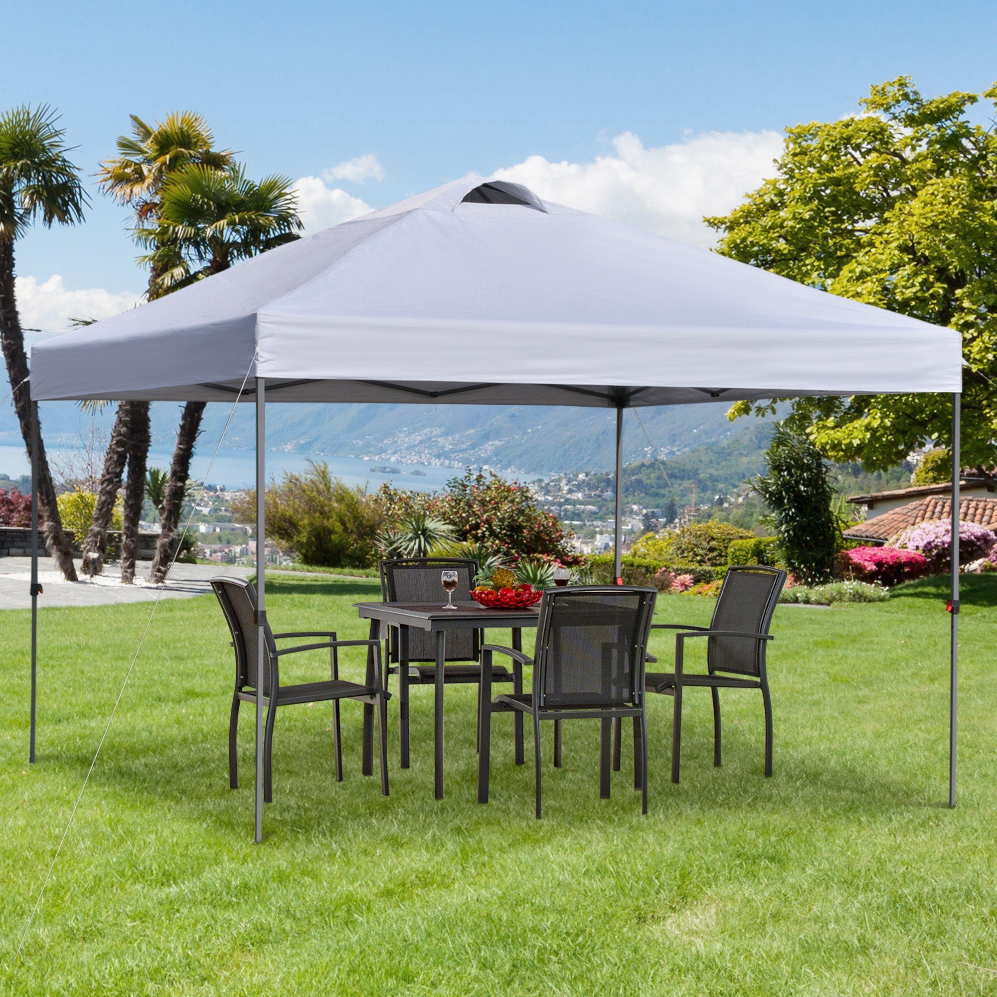 Outsunny Faltpavillon Gartenpavillon, faltbar, höhenverstellbar, UV-Schutz, günstig online kaufen