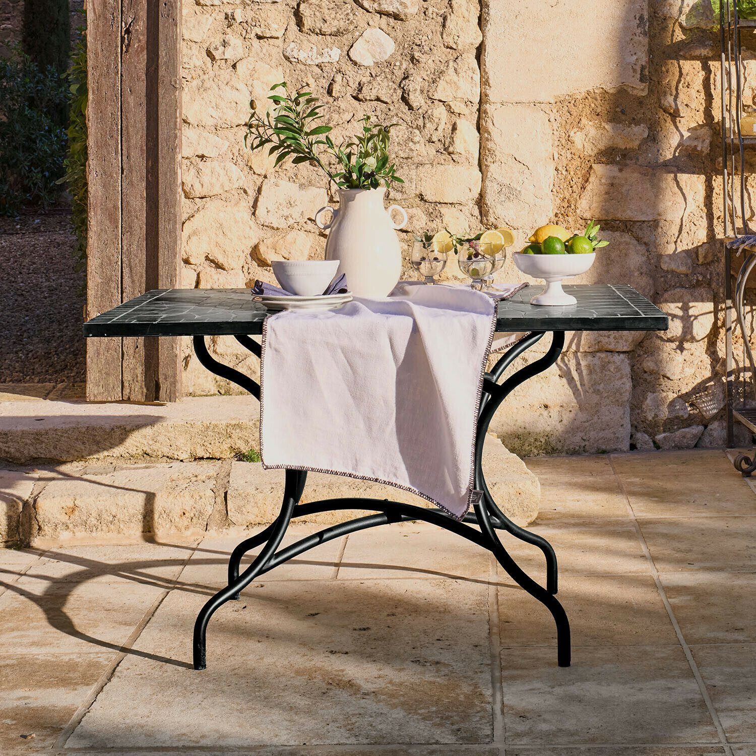 Mirabeau Gartentisch Tisch Maurelle schwarz/grün
