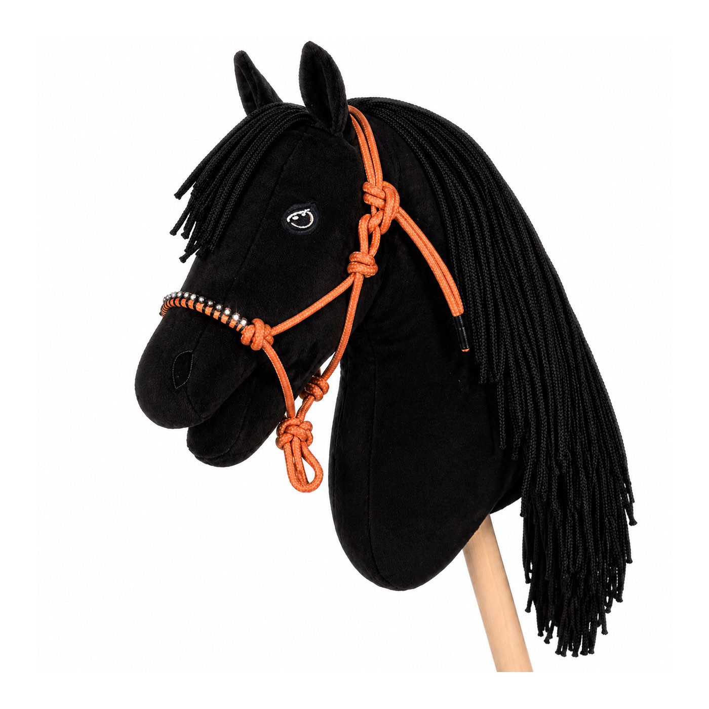 HKM Outdoor-Spielzeug HKM Hobby Horse Set - Shiny Pony -, Steckenpferd Bobby schwarz & Knotenhalfter mit Strasssteinen