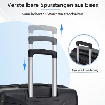 REDOM Kofferset Trolleyset, 4 Rollen, mit TSA-Schlössern 3-teiliger Koffer PP-Material