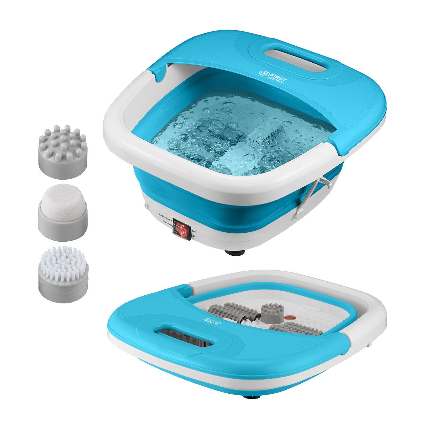 TZS FIRST AUSTRIA Fußmassagegerät Klappbares Ванночки для ніг, mit Heizung, Infrarotlicht, 450W, Zuschaltbare Wärme & LED-Rotlicht