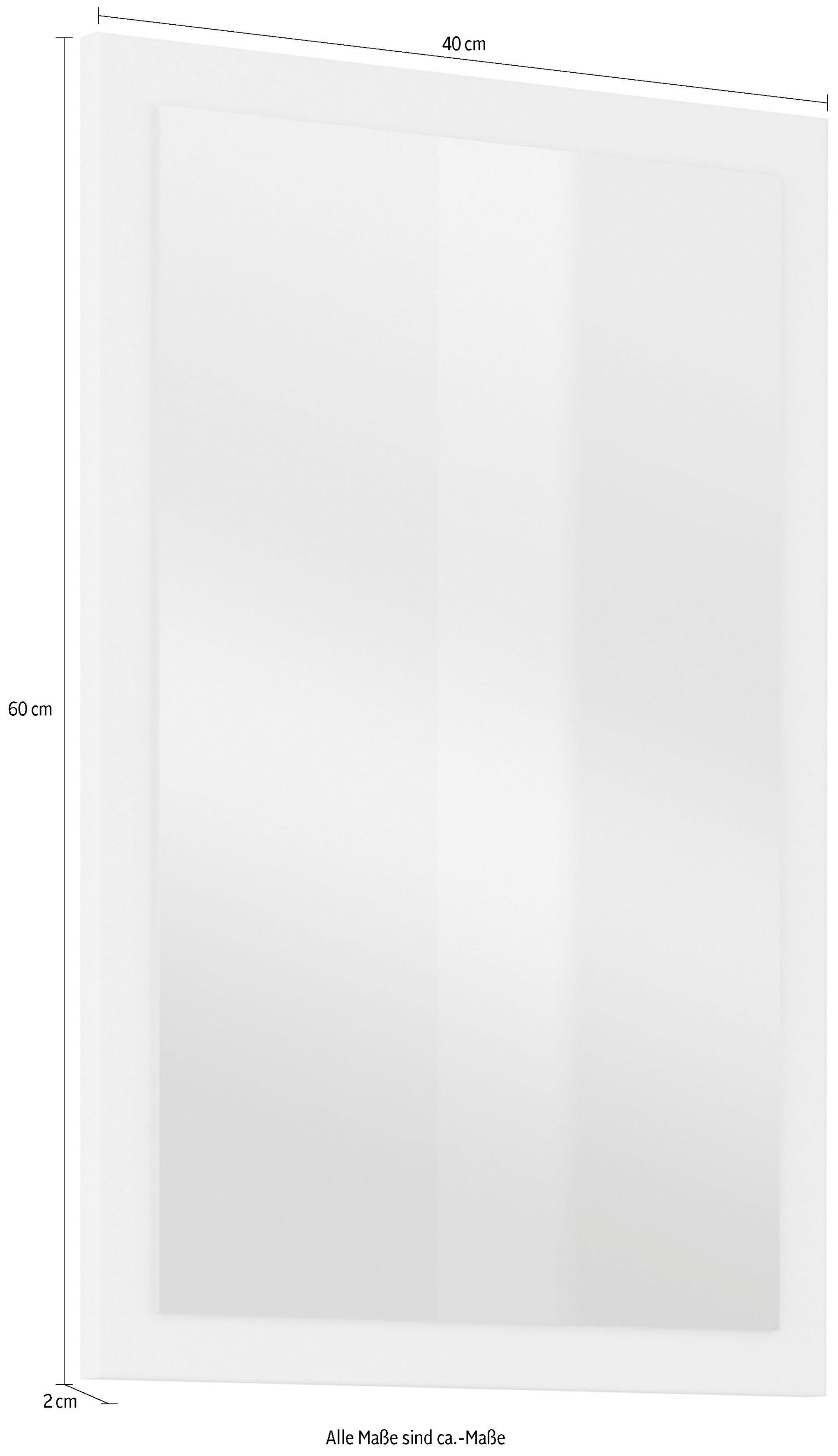 OTTO home Garderobenspiegel Cross,Breite 40-60 cm moderner Flurspiegel hochkant oder quer hängend, Wandspiegel mit Rahmenoptik