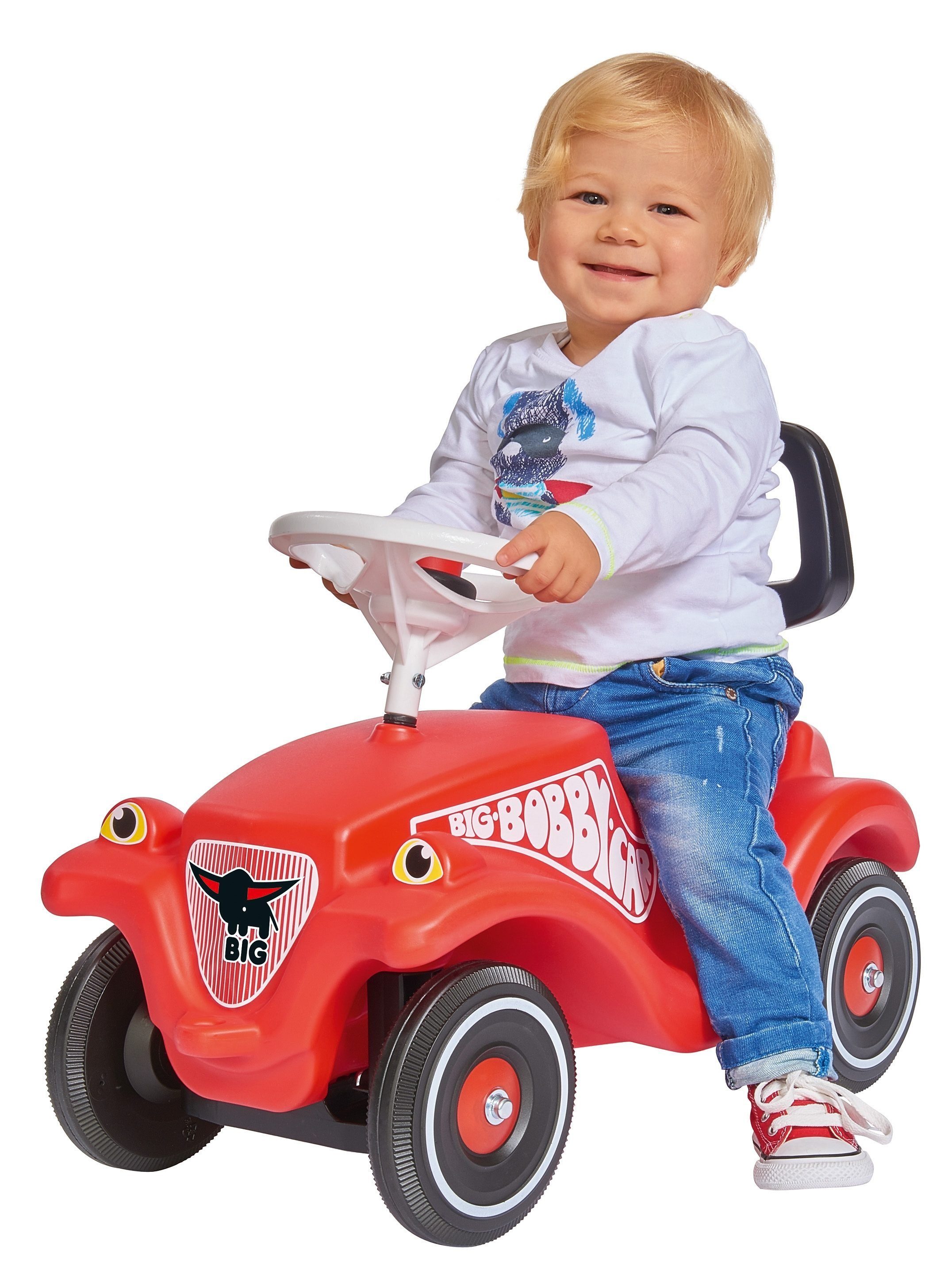 BIG Kinderfahrzeug Lauflernhilfe BIG Bobby Car Walker 2in1 Zubehör, 2in1 Rückenlehne & Lauflernhilfe, Made in Germany