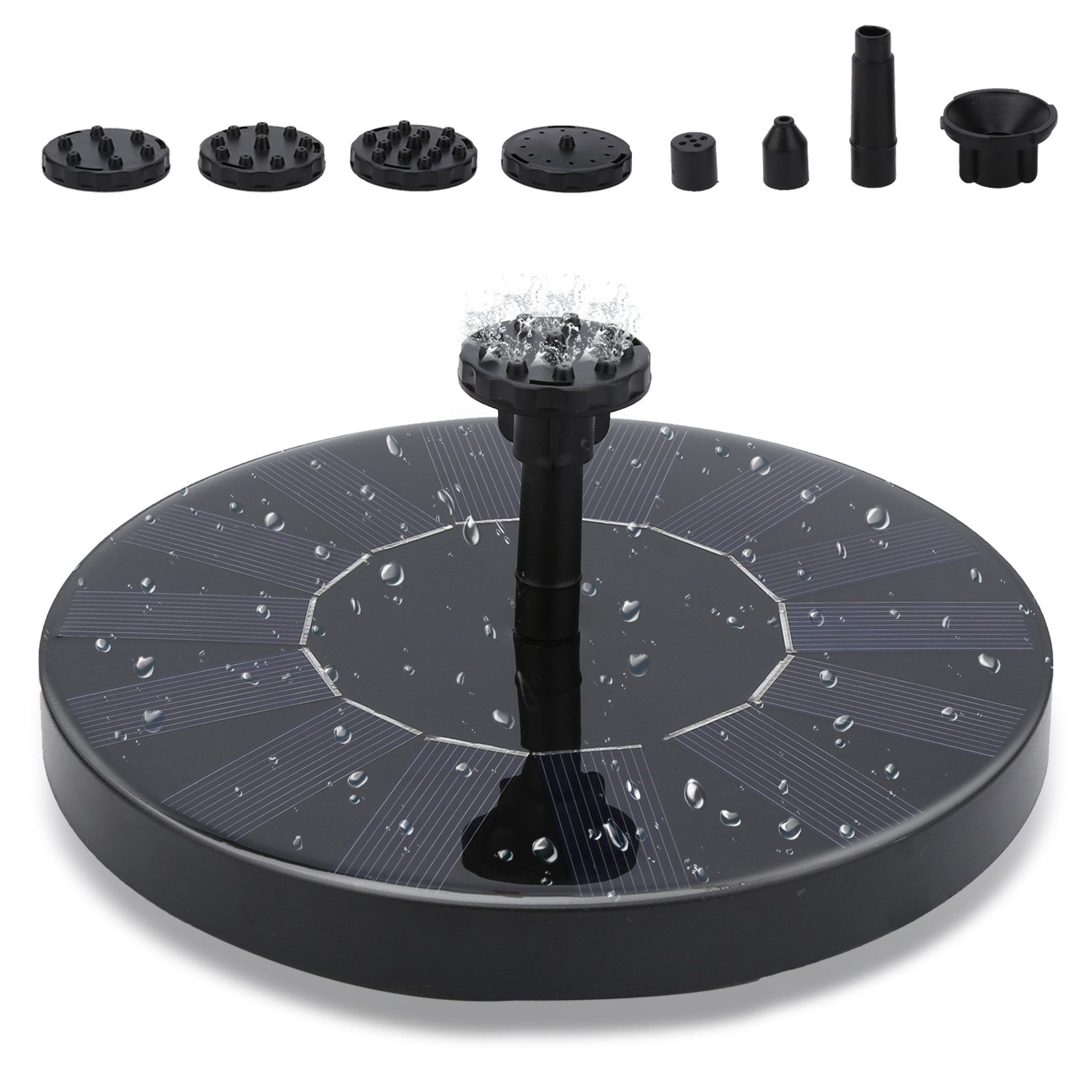 Clanmacy Gartenbrunnen 1.5W SolarPumpe Springbrunnen Teichpumpe günstig online kaufen