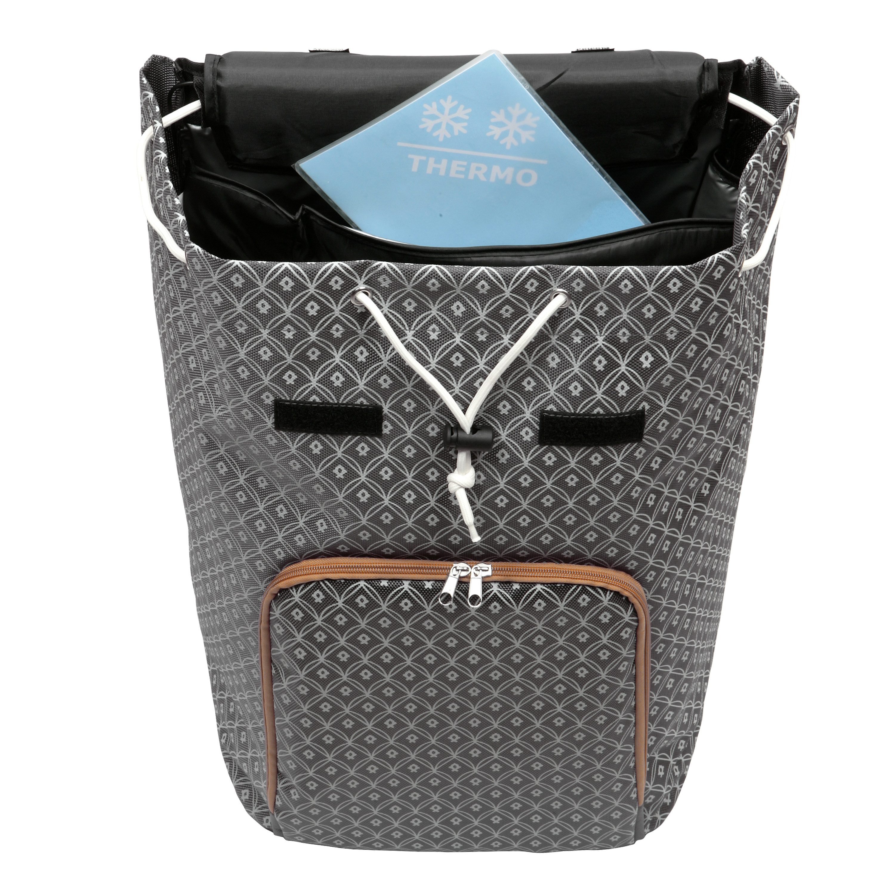Andersen Einkaufstrolley Royal Shopper Famke anthrazit, Thermofach 16 Liter, klappbar, belastbar bis 50kg, wasserabweisend