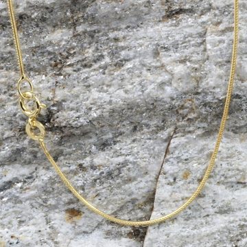 HOPLO Schlangenkette Goldkette Schlangenkette Länge 42cm - Breite 1,1mm - 585-14 Karat Gold, Made in Germany