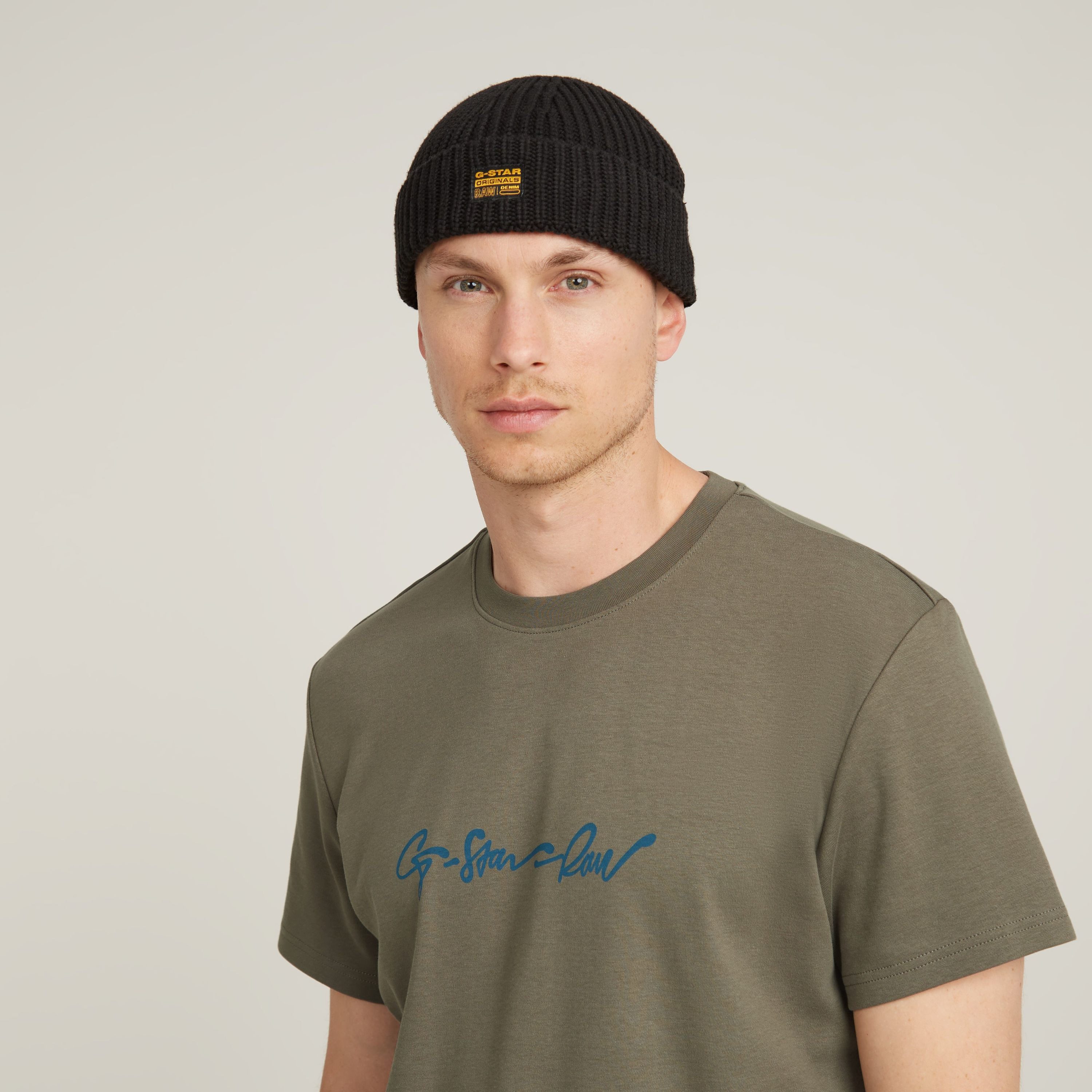 G-STAR Strickmütze Originals Fisherman Beanie mit Label günstig online kaufen