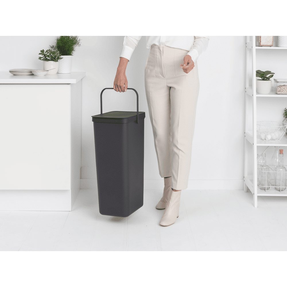 Brabantia Mülleimer Sort & Go Abfallbehälter 40l Grau