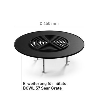 höfats Feuerkorb BOWL Warmhaltering, (Warmhalten/ Garen dank optimaler Wärmespeicherung, höhenverstellbare zusätzliche Grillfläche auf zweiter Ebene, Erweiterung des Bowl 57, 70 Sear Grate)