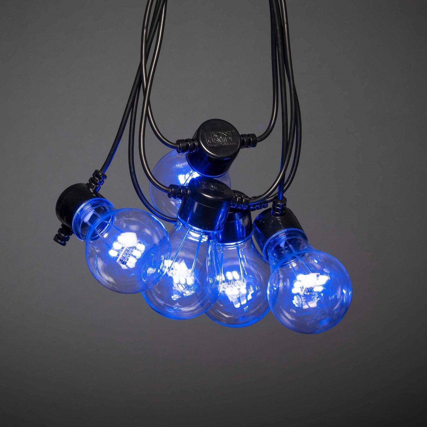 KONSTSMIDE LED-Lichterkette Biergartenkette CIRCUS 10 Glühbirnen 60LED RGB  Farbwechsel Party Außen, 60-flammig