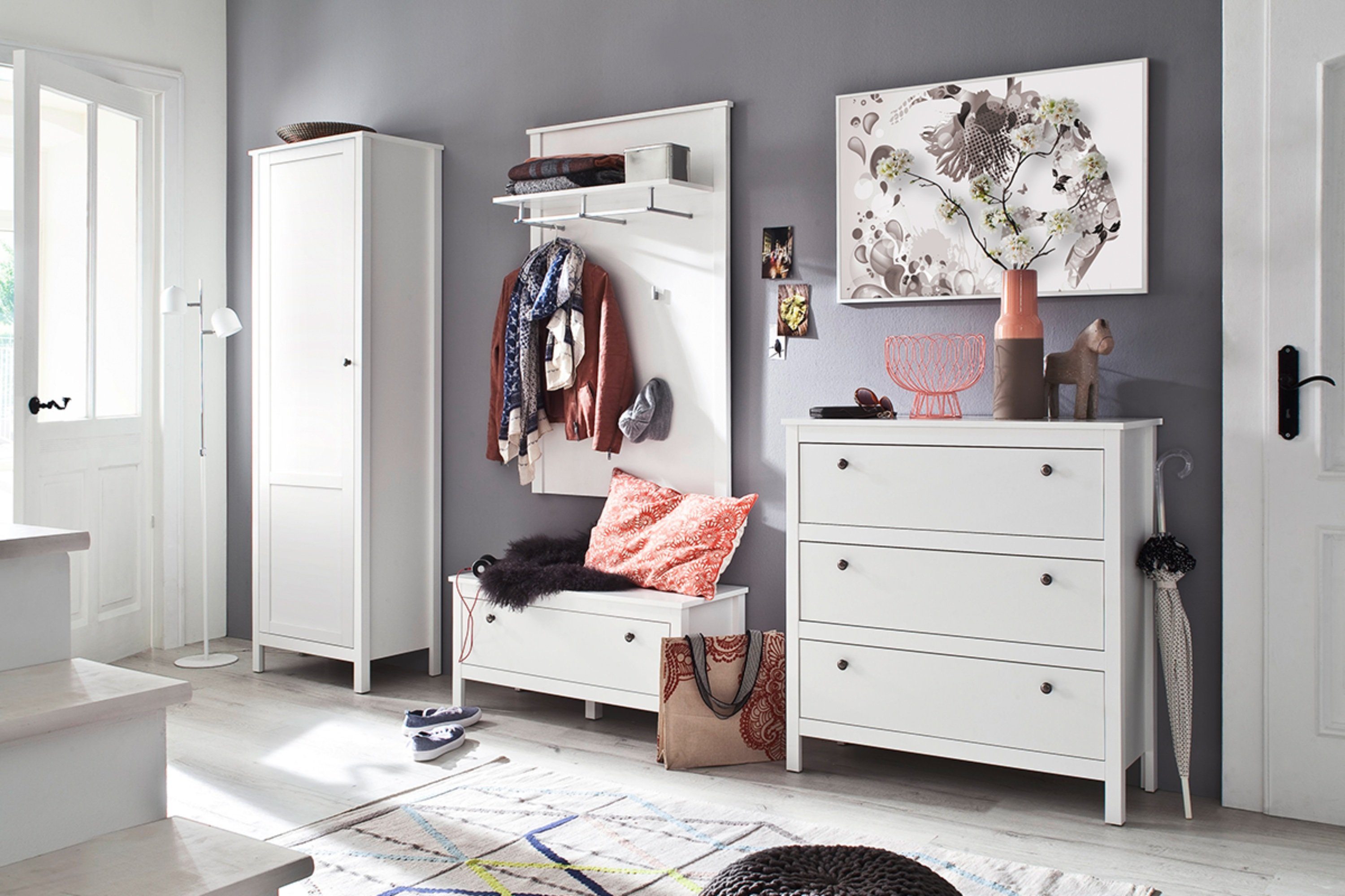 KONSIMO® Kommode FARGE Kommode, mit 3 Schubladen, Metallkugelgriffe, praktischer Stauraum