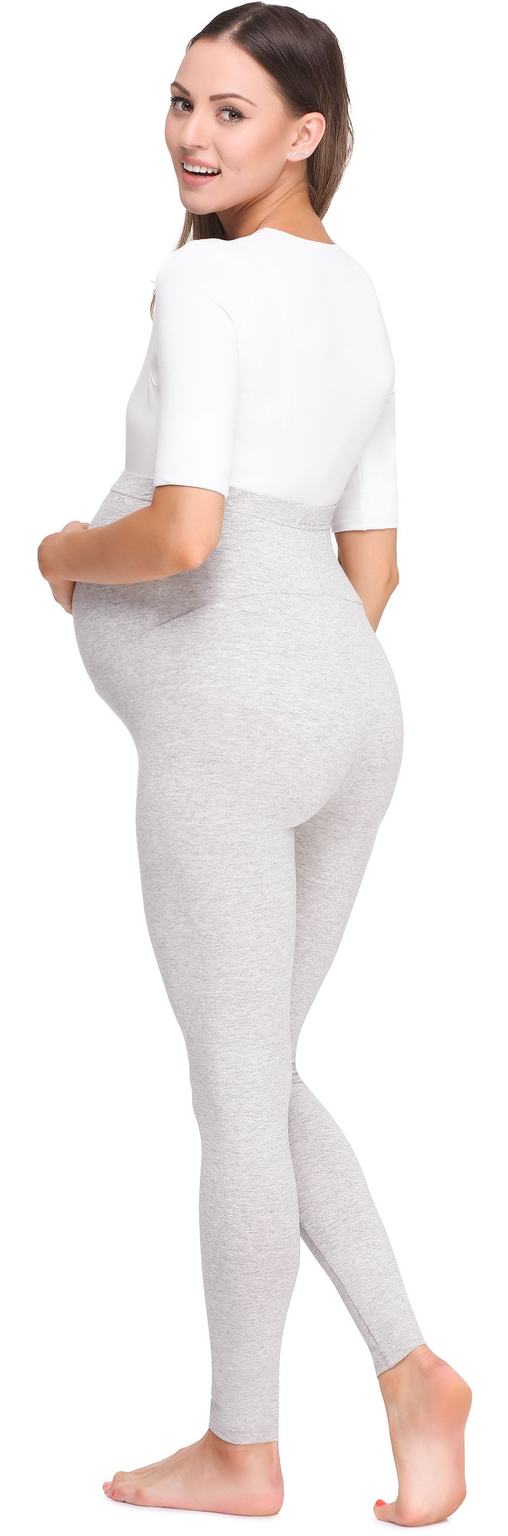 Be Mammy Umstandsleggings Damen Lange Umstandshosen BE20-257 (1-tlg) elastischer Bund