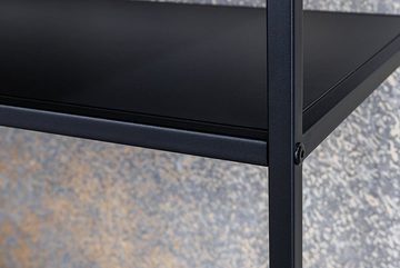 LebensWohnArt Konsolentisch Elegante Konsole mit Ablage ACERO 100cm schwarz Metall