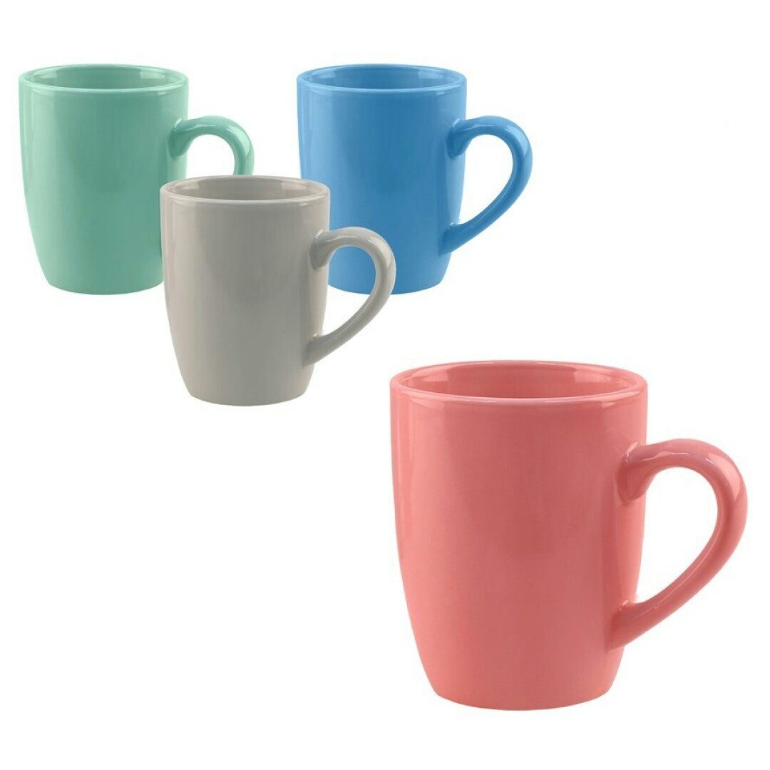 Tasse 4er Set Tassen Kaffeetassen Becher 350 ml bunt Tee Tasse Ani6