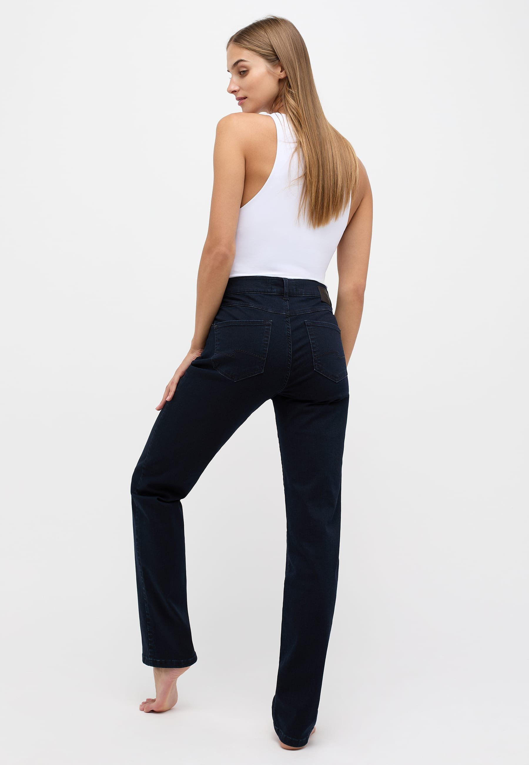 authentischem Straight-Jeans ANGELS 3.0 mit Denim Reißverschluss mit Dolly Jeans dunkelblau