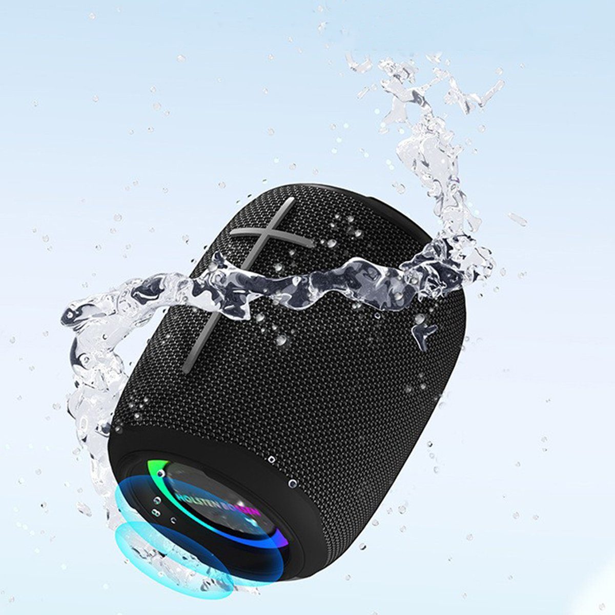 XDeer Tragbarer Bluetooth Lautsprecher Bluetooth Box Bluetooth-Lautsprecher (360° Stereo Sound Wasserdicht Musikbox Soundbox für Reisen) Schwarz
