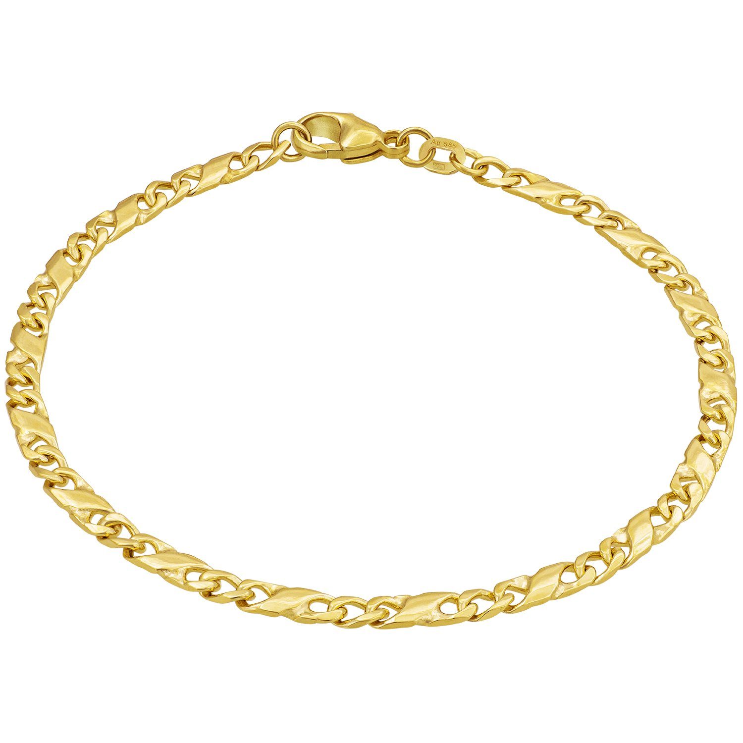 modabilé Goldarmband »Armband Dollarkette 3,1mm 585 Echtgold«, Herren  Armkettchen 16cm, Armkette, Made in Germany