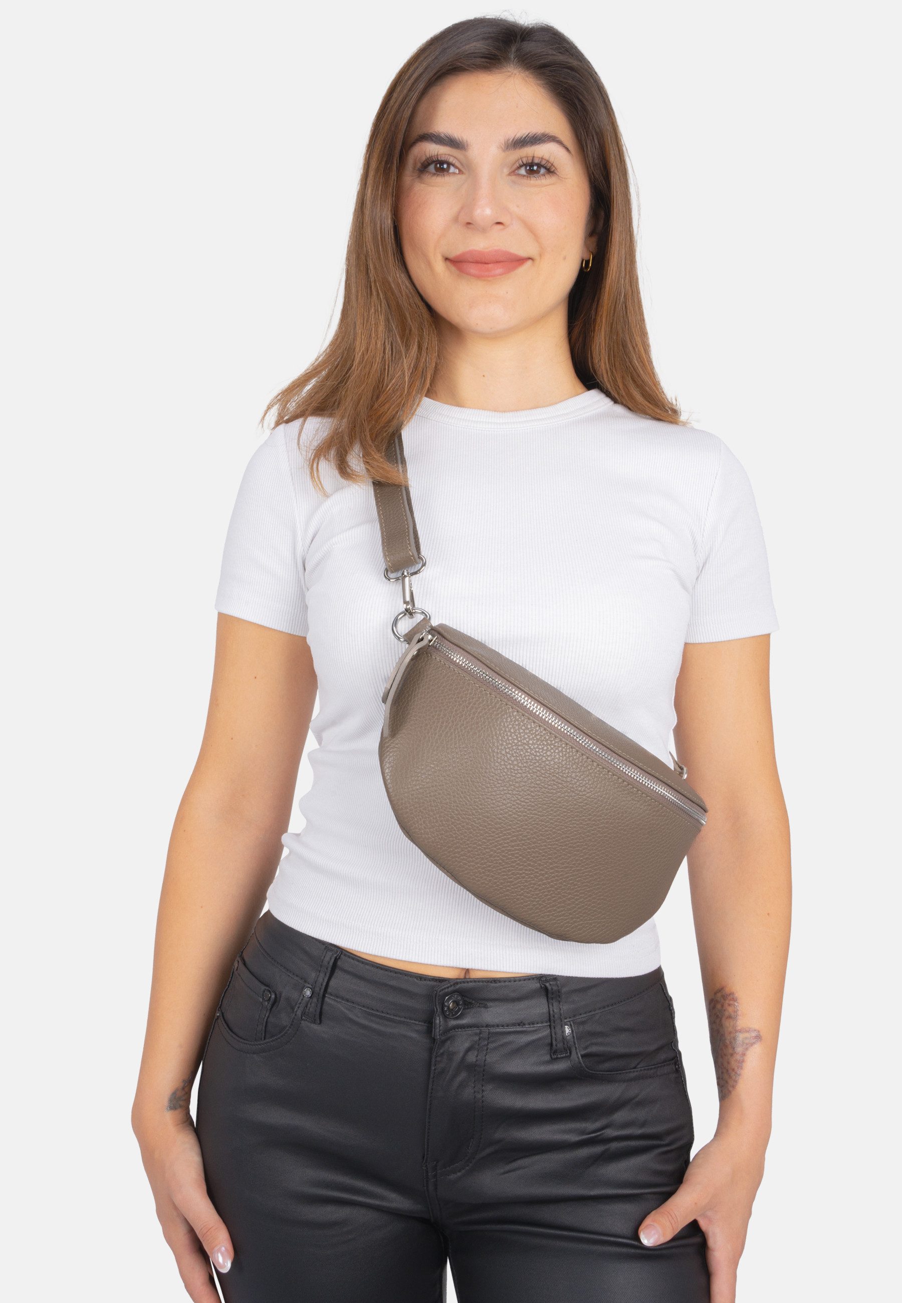 Seasons of April Gürteltasche CROSSBODY BAG ANNA SIZE M, Schultertasche Umhängetasche in Gr. M aus 100% Leder