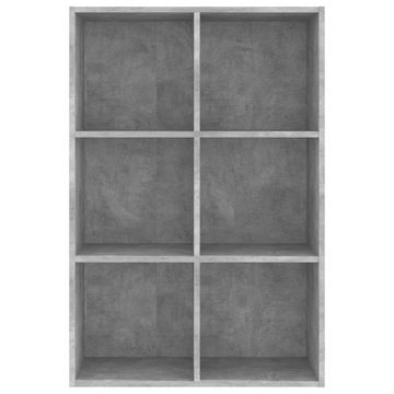 furnicato Bücherregal Bücherregal/Sideboard Betongrau 66x30x98 cm Holzwerkstoff