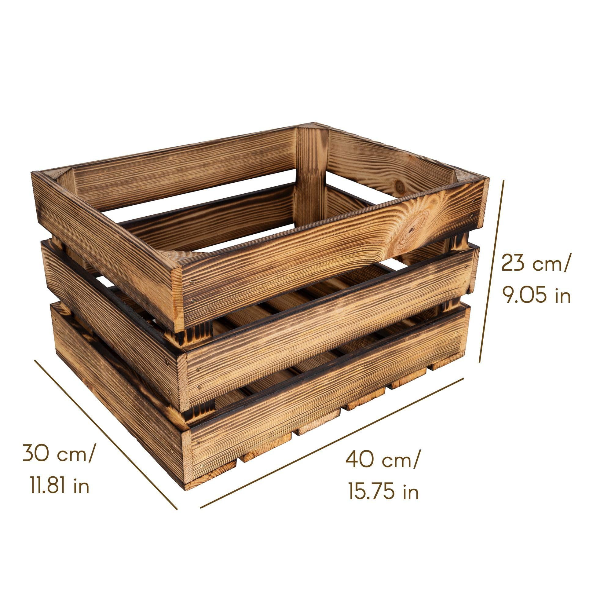 Creative Deco Holzkiste Kiste Holz Deko Holzkiste, Obstkiste Weinkisten Apfelkiste – Bild 3 von 5