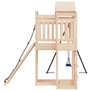 vidaXL Spielhaus Spielturm Massivholz Kiefer Kinder Garten Kletterturm Schaukel