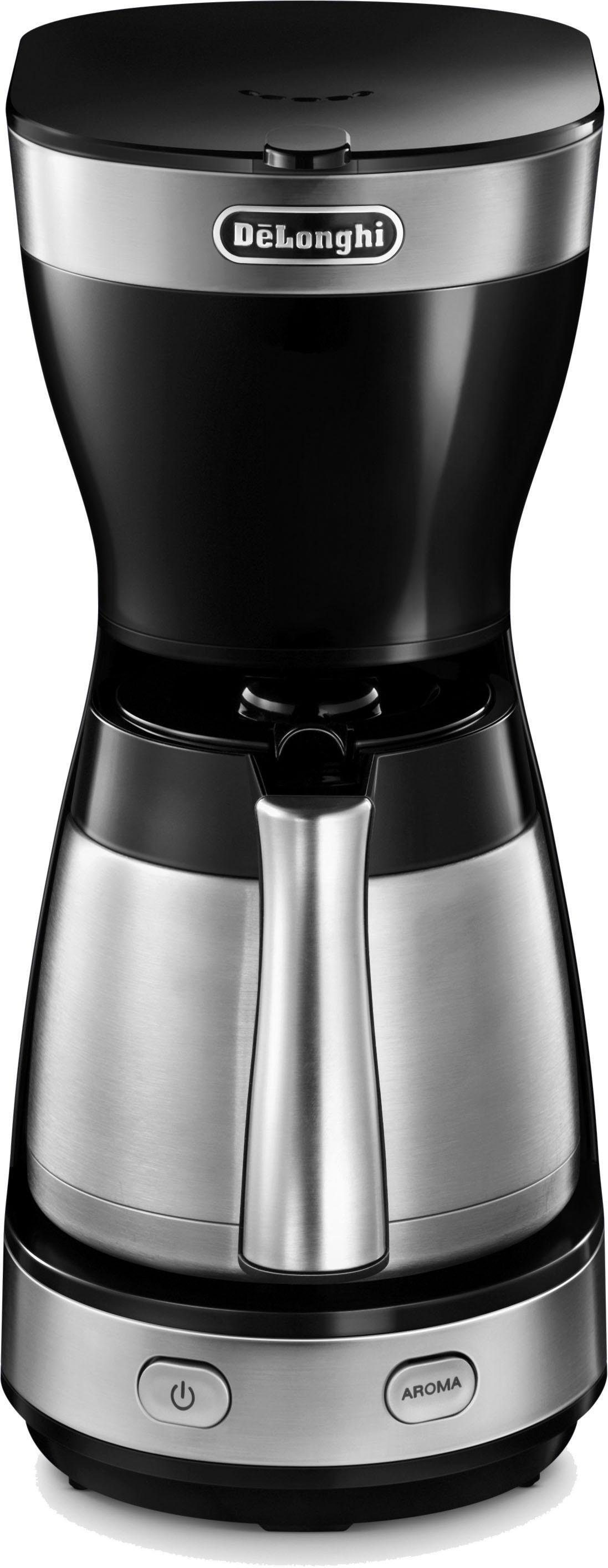 De'Longhi Filterkaffeemaschine 1,25l 16710, Papierfilter Kaffeekanne, ICM