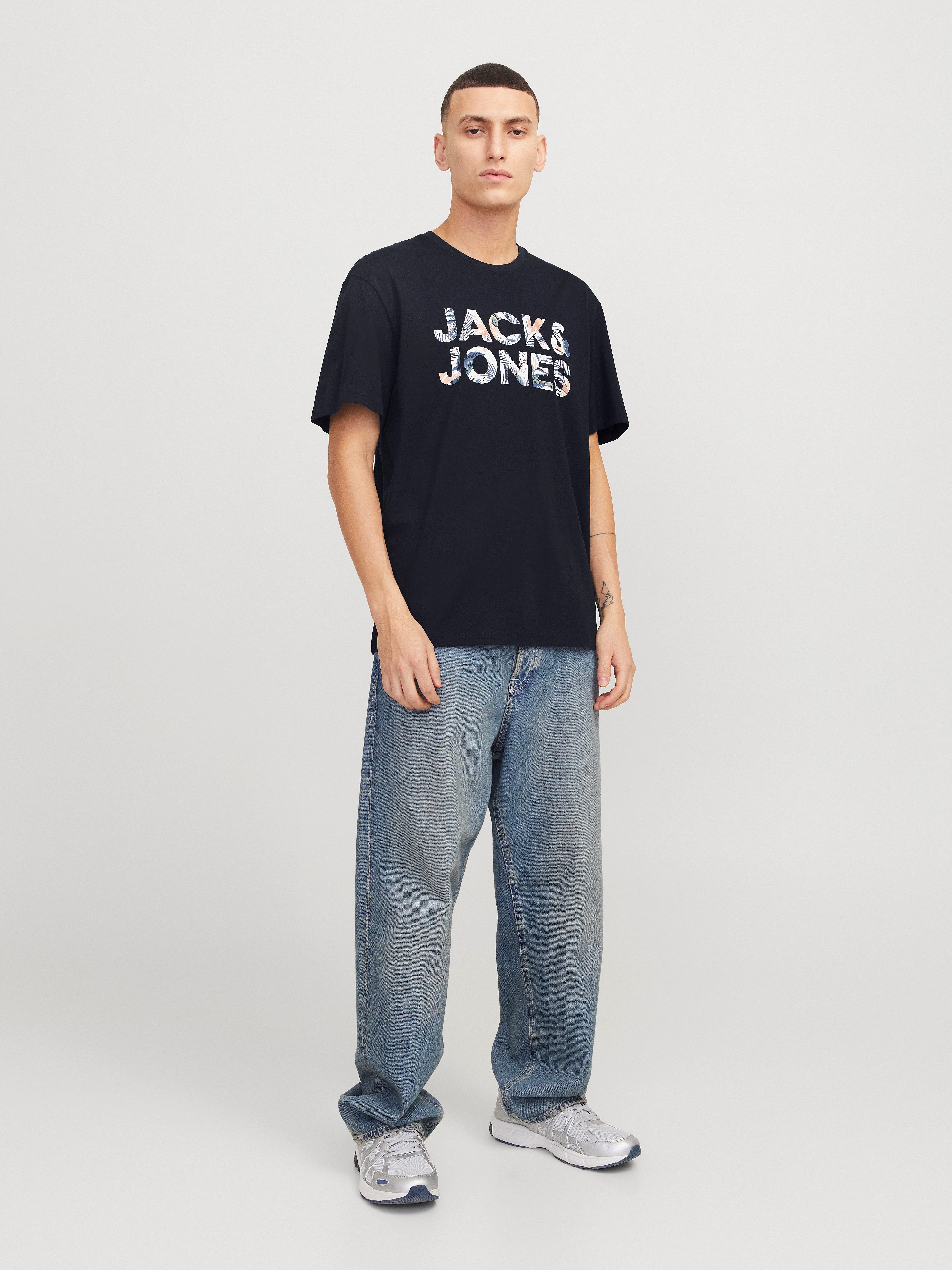 Jack & Jones Rundhalsshirt JJEBRYAN CORP LOGO TEE SS O-NECK NOOS mit Logo Druck