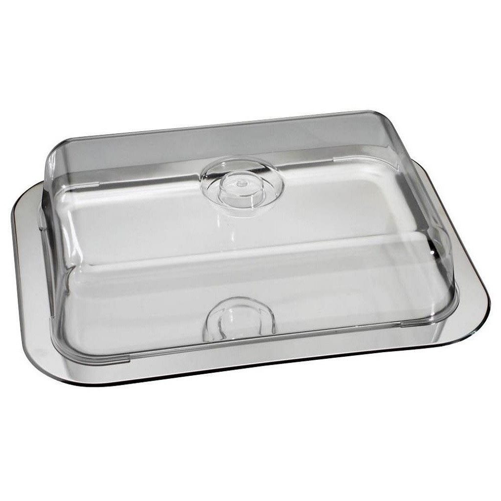 CHG Tablett c, h, g Frischhalteplatte mit Deckel, ca. 42x 31x 8,5 cm, Edelstahl, (1 Frischhalteplatte)
