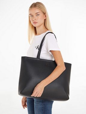 Calvin Klein Jeans Shopper MINIMAL MONOGRAM SLIM TOTE34, Handtasche Damen Schultertasche
