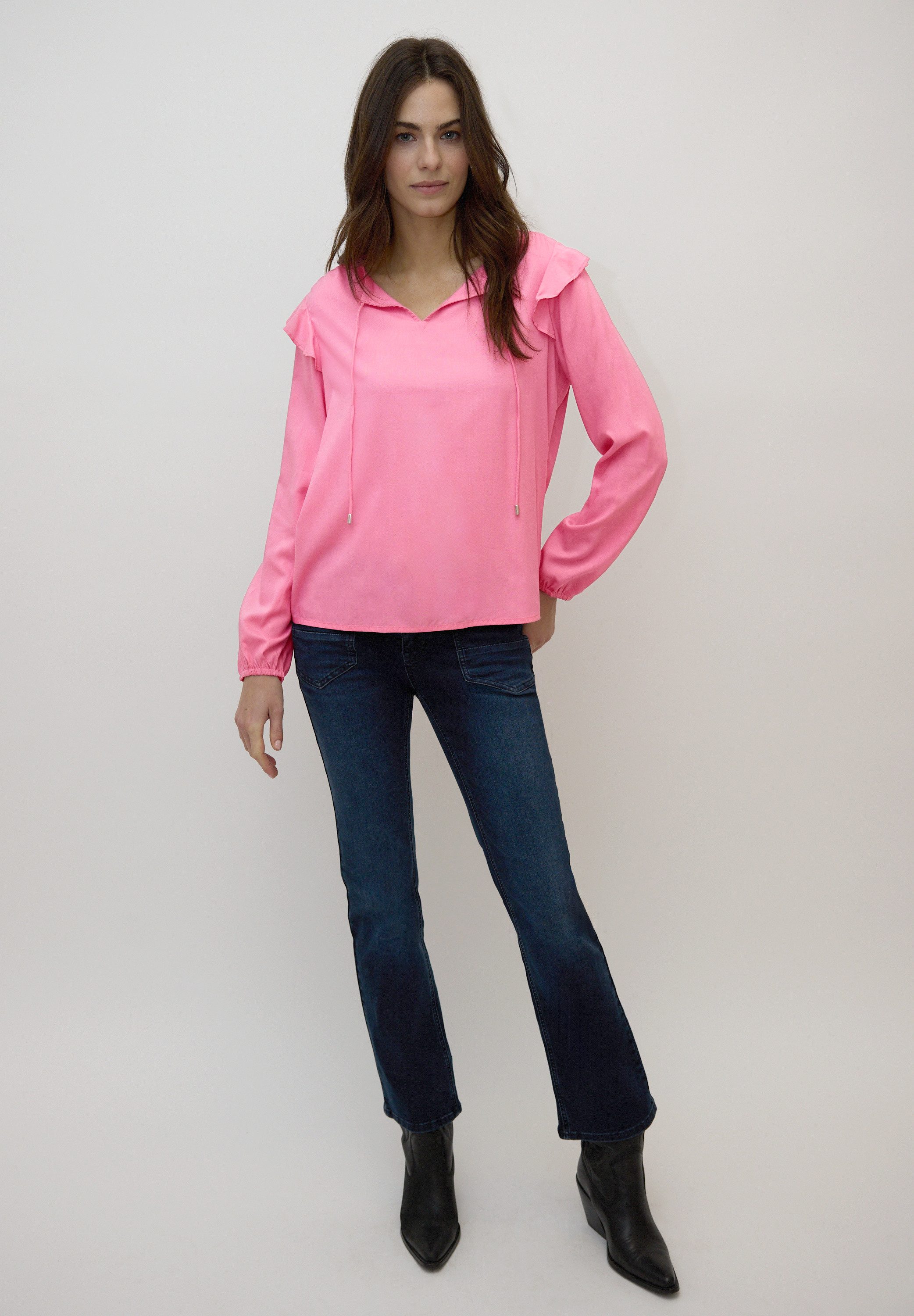 STREET ONE STUDIO Langarmbluse aus softer Viskose