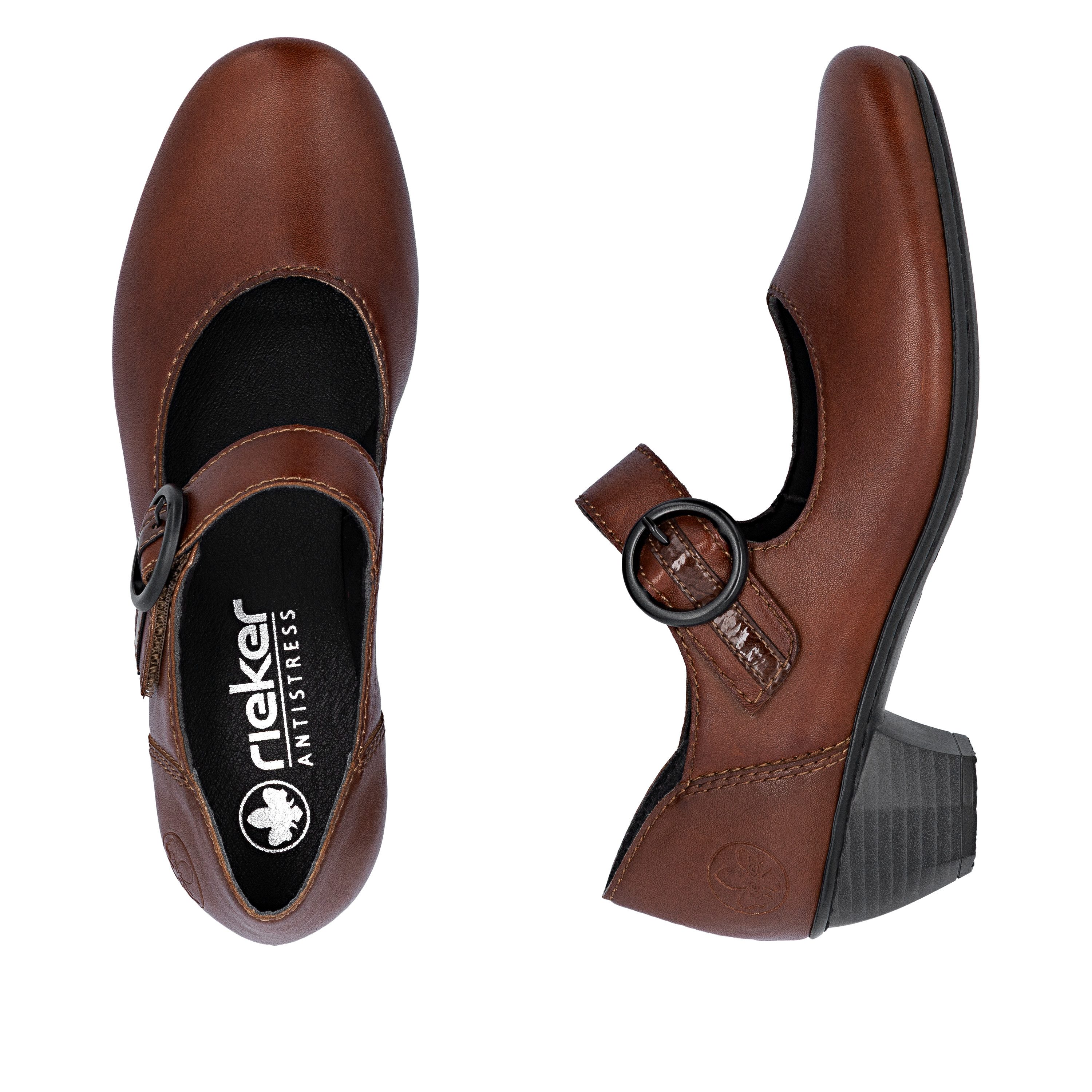 Rieker Spangenpumps, Festtagsschuh, Pumps, Trichterabsatz, mit Klettriemchen